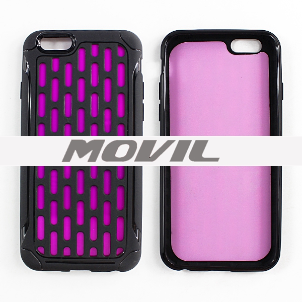 NP-2494 Doble capa Napoleon PC TPU funda para iPhone 6-11